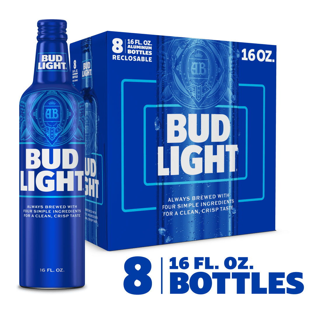 Bud Light Beer 8 - 16 fl oz Bottles