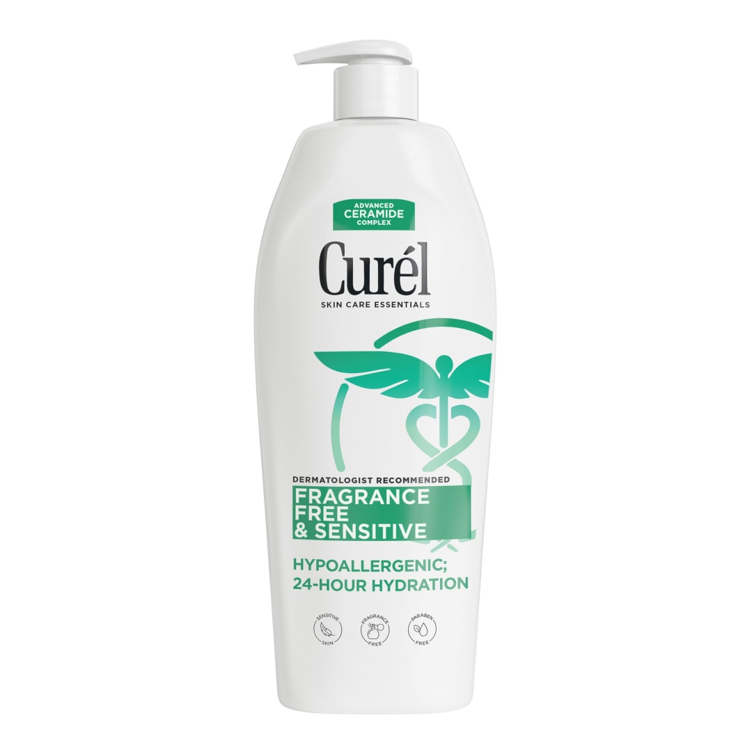 Curel Fragrance Free Body Lotion, Ceramide Moisturizer Dry Skin, 13 fl oz