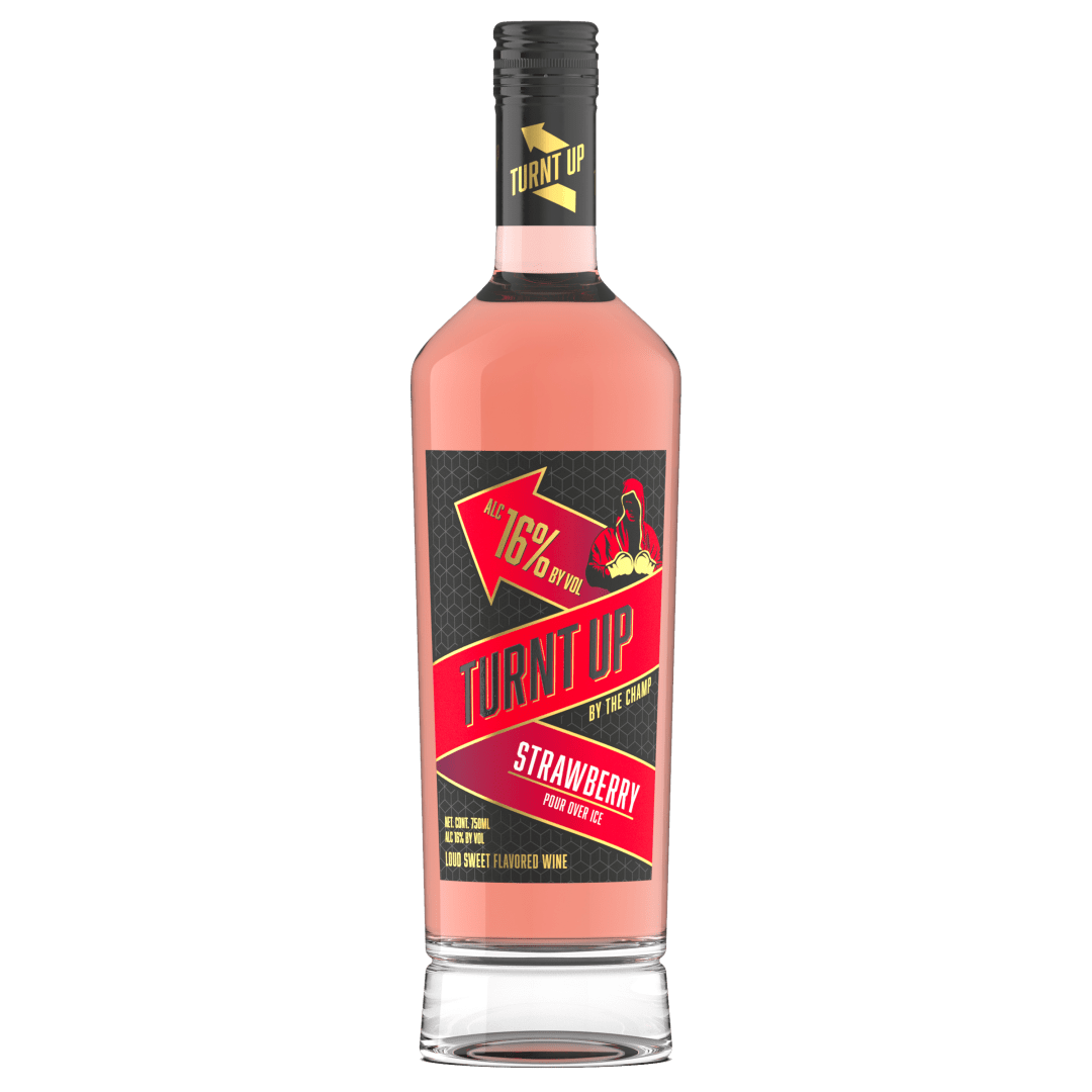 Turnt Up By The Champ Strawberry Sweet Rose Wine 750 ml