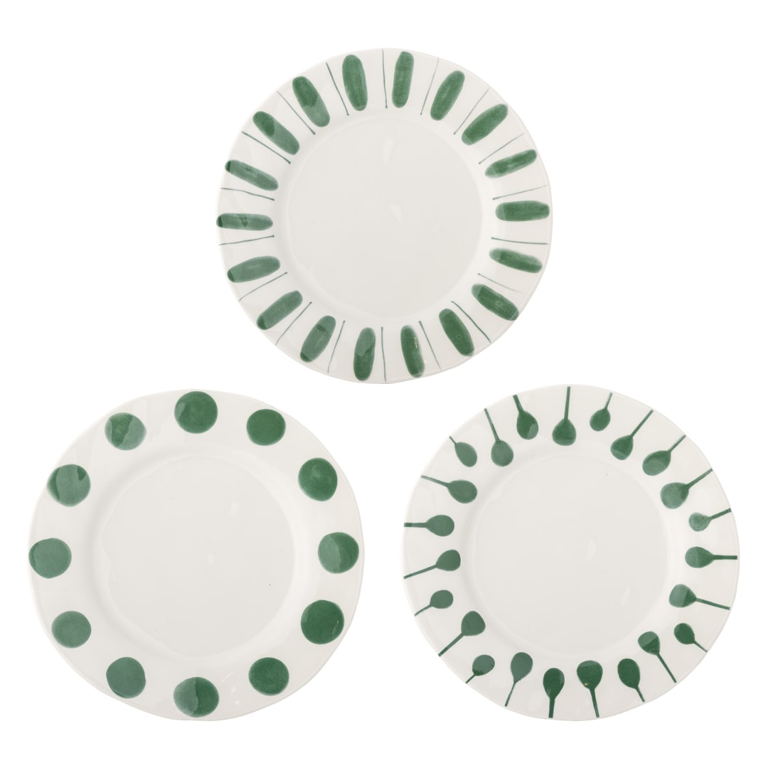 82072673 - Linora Plate, Green, Stoneware STOCK: 300