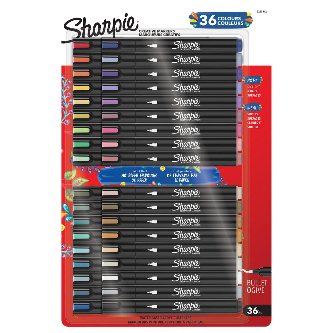 SHRP ACRYLIC CREATMKR BULL ASST BL36 PE