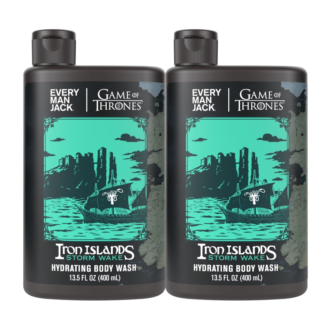 Every Man Jack Game of Thrones Collectors Body Wash - Clean Ingredients - Iron Islands - Storm Wake Scent - 13.5 oz (Pack of 2)