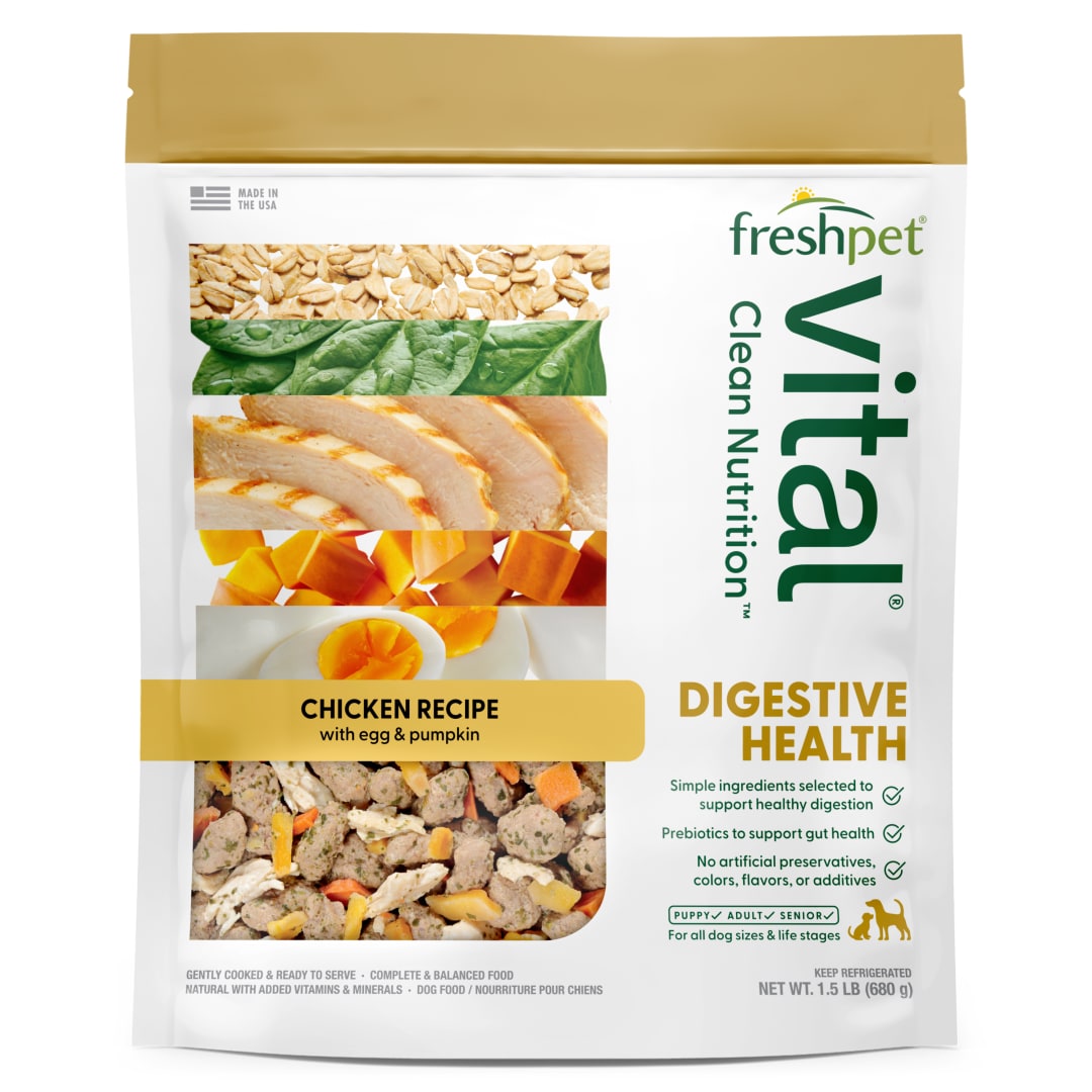 Freshpet Vital, Fresh Dog Food, Digestive Health Chicken Recipe, 1.5 lbs.