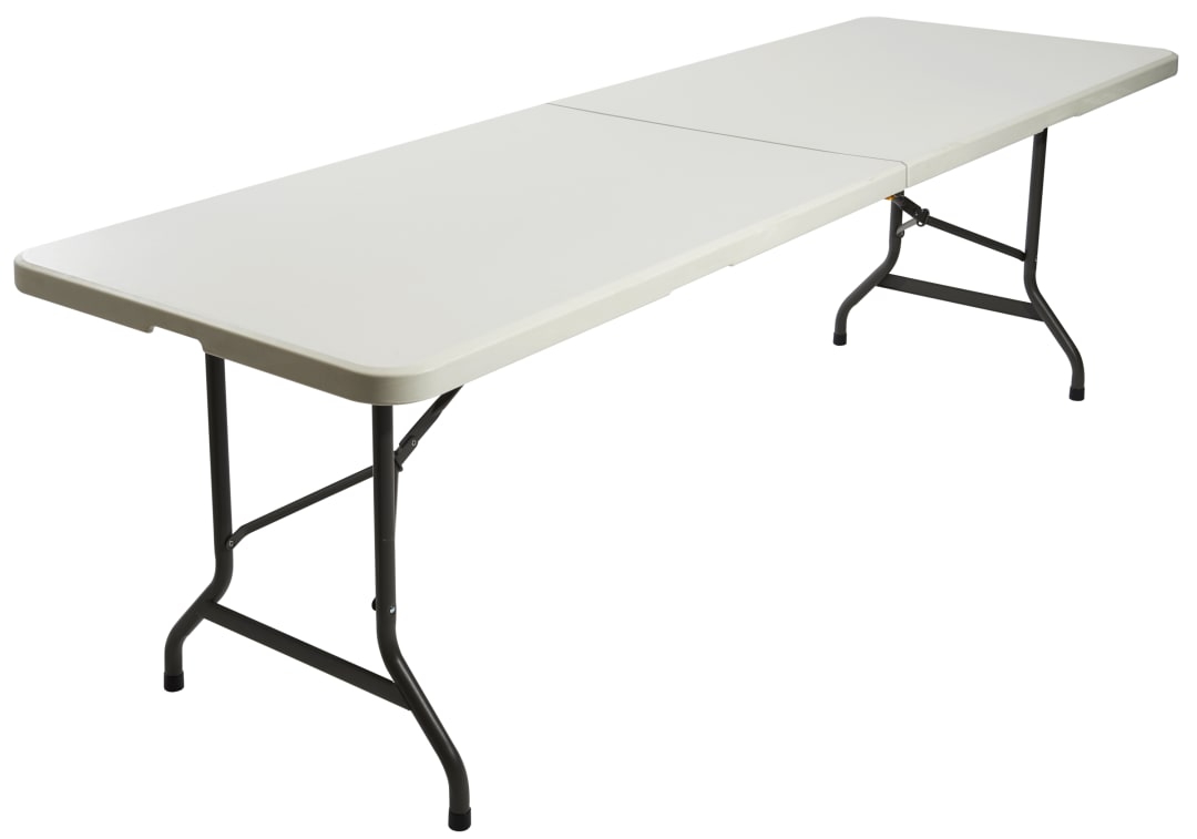 IndestrucTable® Classic Folding Table, Platinum Granite - 30" x 96" Bi-Fold