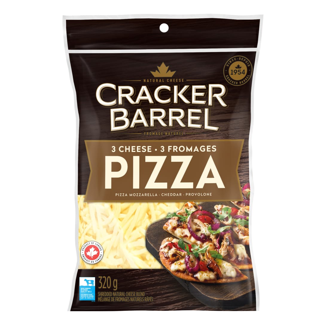 Cracker Barrel 3 Cheese Pizza Shredded Cheese, 320g
