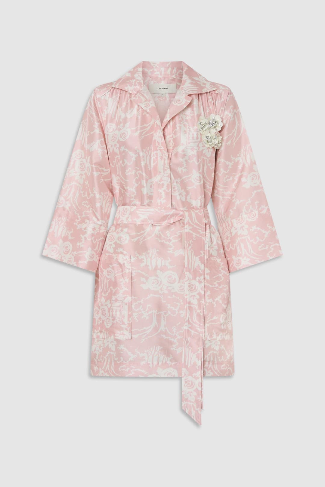 Garden Toile Embellished Tunic Dress