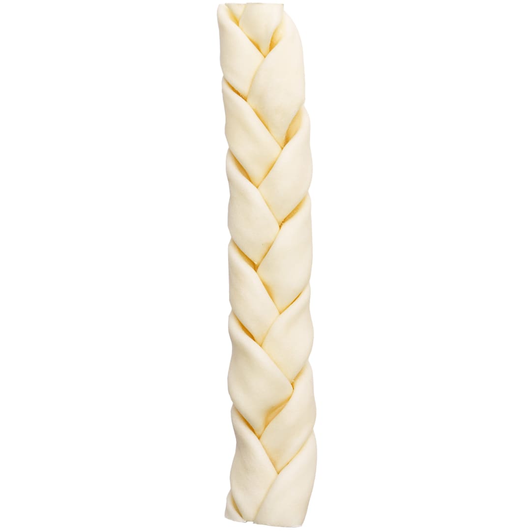 Pet Factory 100% USA Made Beefhide Braid Dog Chew Treat, 12"