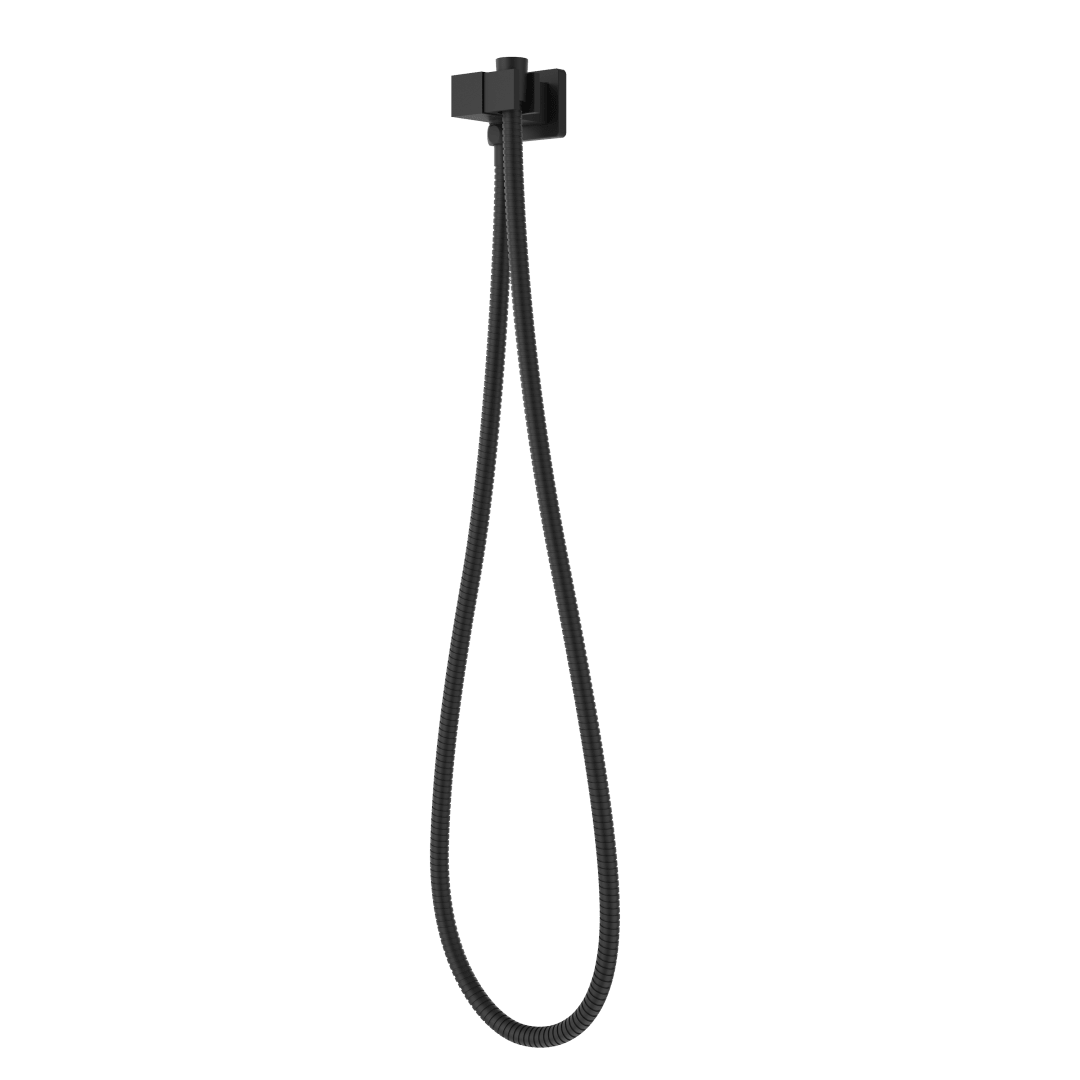 Modern Square 2-Piece Handheld Shower Kit with 60 in. Hose in Matte Black
