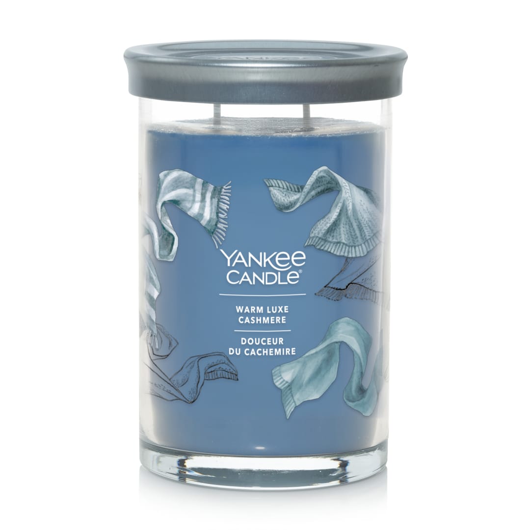 Bougie parfumée Yankee Candle Signature, Douceur du cachemire, bougie en pot format grand