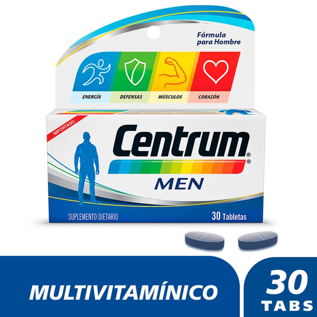 Centrum Men Multivitaminico Para Hombres Entre 18 Y 49 Años X 30 Tabs