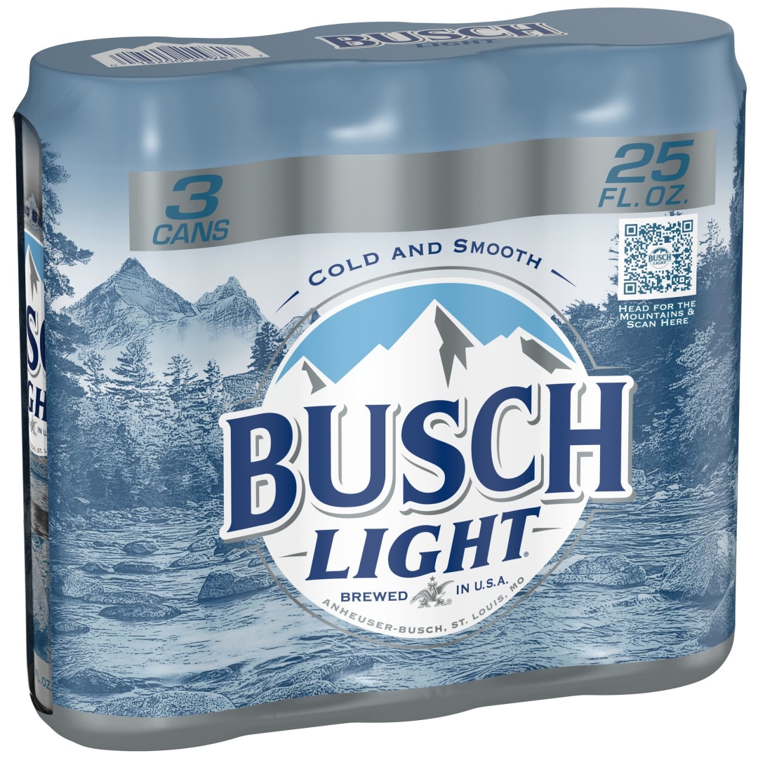 Busch Light Beer, 3 Pack, 25 fl oz Cans