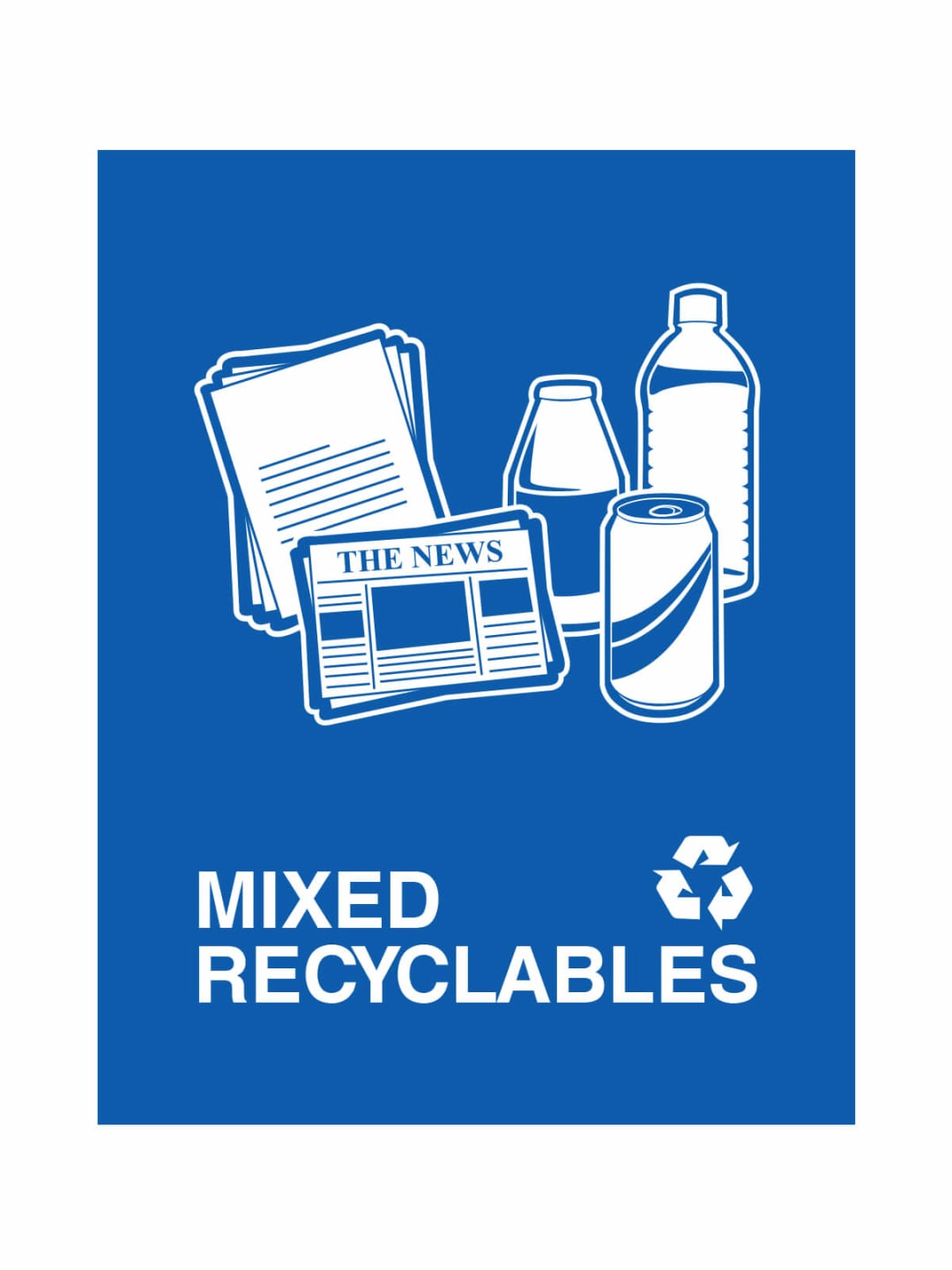  ASPYRE - Sign - Mixed Recyclables - Blue