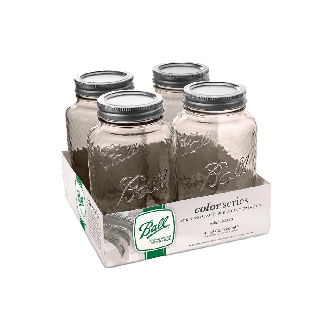 BALL RM 32OZ SAND COLOR SERIES JAR 4PK