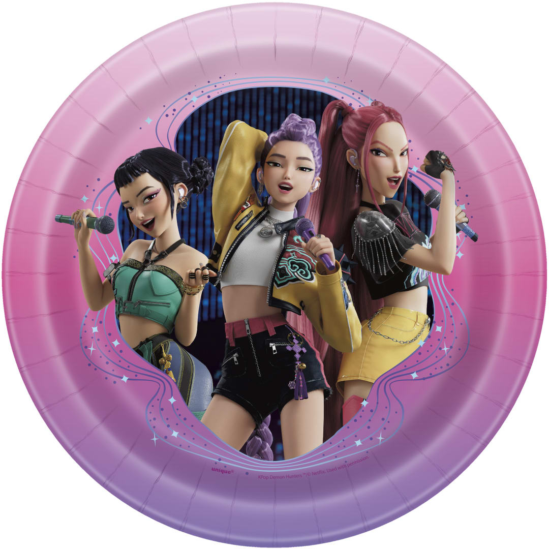 KPop Demon Hunters Round 9" Dinner Plates, 8ct