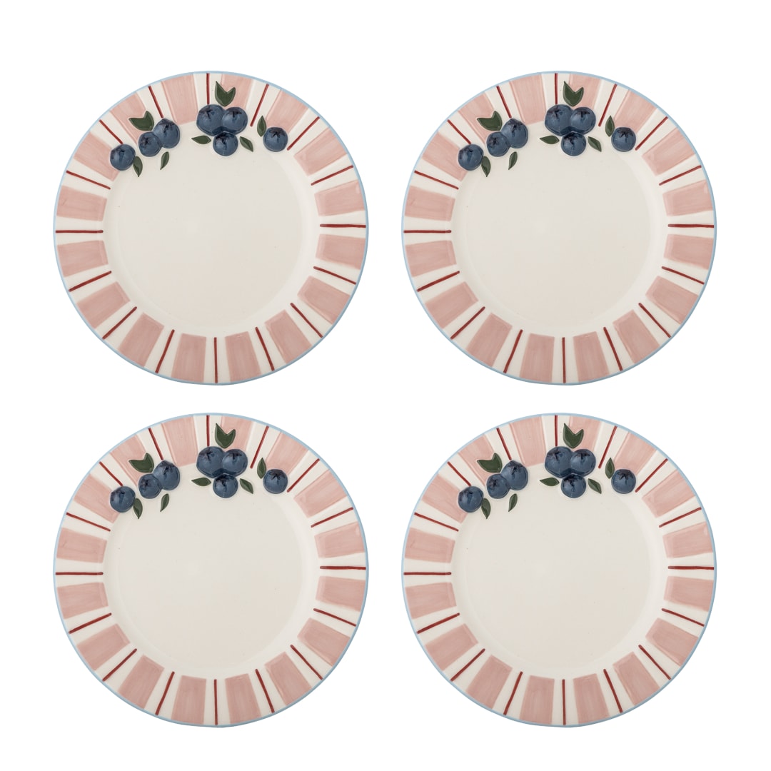 82063201 - Carry Plate, Rose, Stoneware STOCK: 125