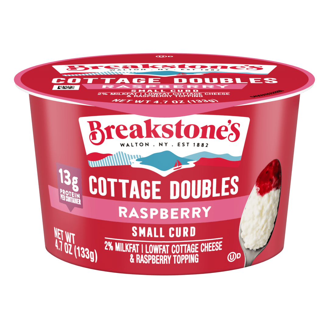Breakstone's Cottage Cheese Doubles with Raspberry, Lowfat 2% Milkfat, 4.7 oz Cup