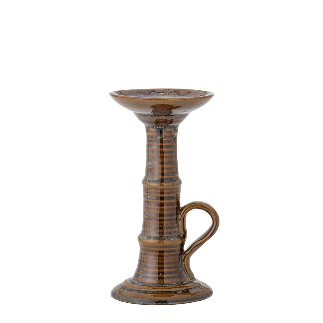 82072476 - Rigby Candle Holder, Brown, Stoneware STOCK: 271