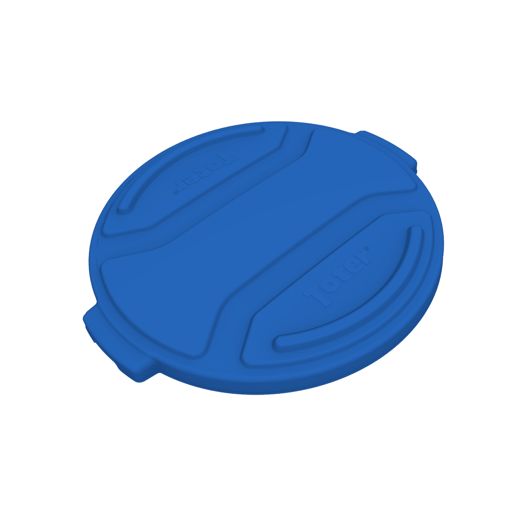 20 Gal. Round Trash Can Lid - Blue