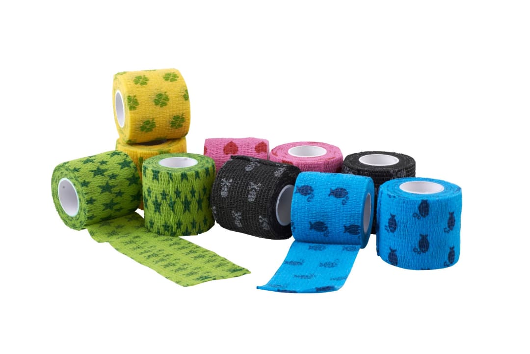 KRUUSE Fun-Flex Care Cohesive Bandage, Assorted Patterns, 5cm x 4.5m