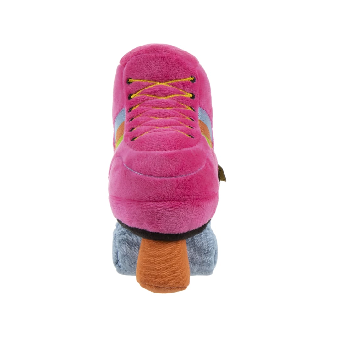 TrustyPup Tough 'N Fun Roller Skate, Durable Plush Squeaky Dog Toy with Chew Guard Technology, Pink, Small
