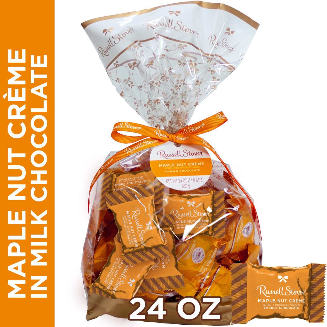 RUSSELL STOVER Milk Chocolate Maple Nut Créme Candy Gift Bag, 24 oz.
