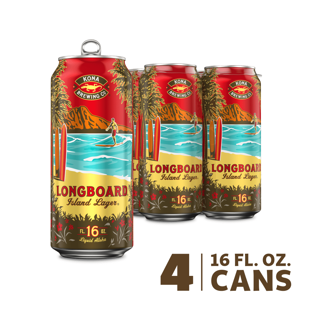 Kona® Longboard® Island Lager®, 4 Pack 16 fl. oz. Cans