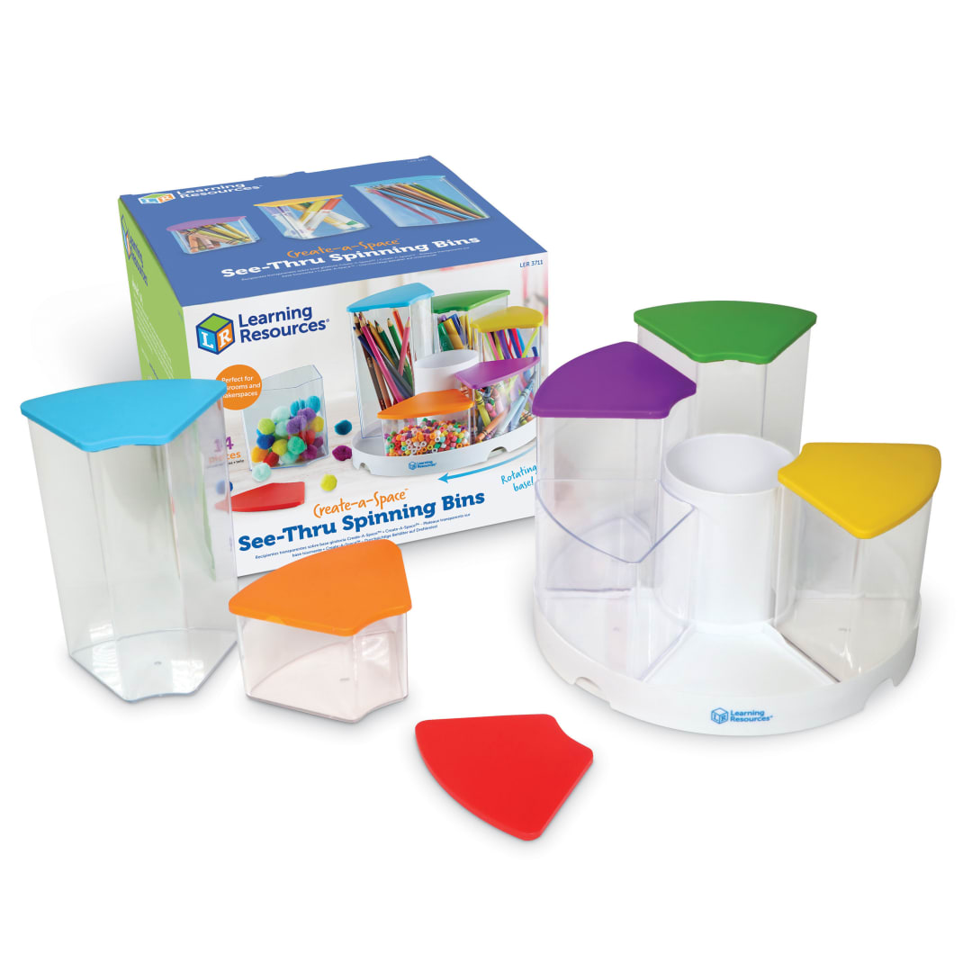 Create-a-Space™ See-Thru Spinning Bins
