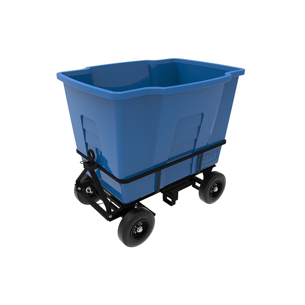 2 Cubic Yard 1,500 lbs. Capacity Rapid Speed Towable Mobile Truck - Blue