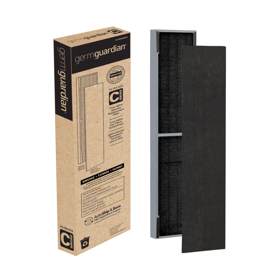 GermGuardian Filter C Smoke Clear HEPA Filter Genuine Replacement Filter for AC5000 Series Air Purifiers