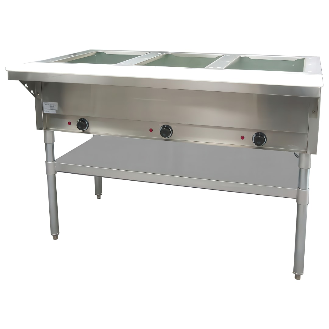 ST-120/3 - OPEN WELL STEAM TABLE - 3 BAY