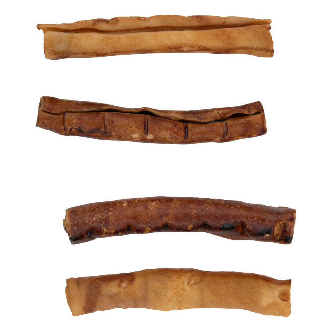 Pet Factory 100% USA Made Beefhide Rolls Dog Chew Treats, Assorted Beef/Chicken Flavors, 6-7" 4 Pack