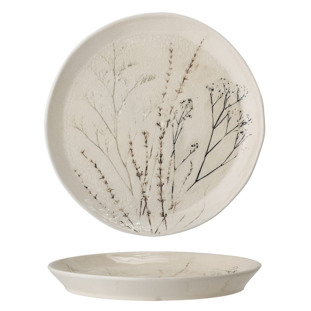 82047392 - Bea Plate, Nature, Stoneware STOCK: 300