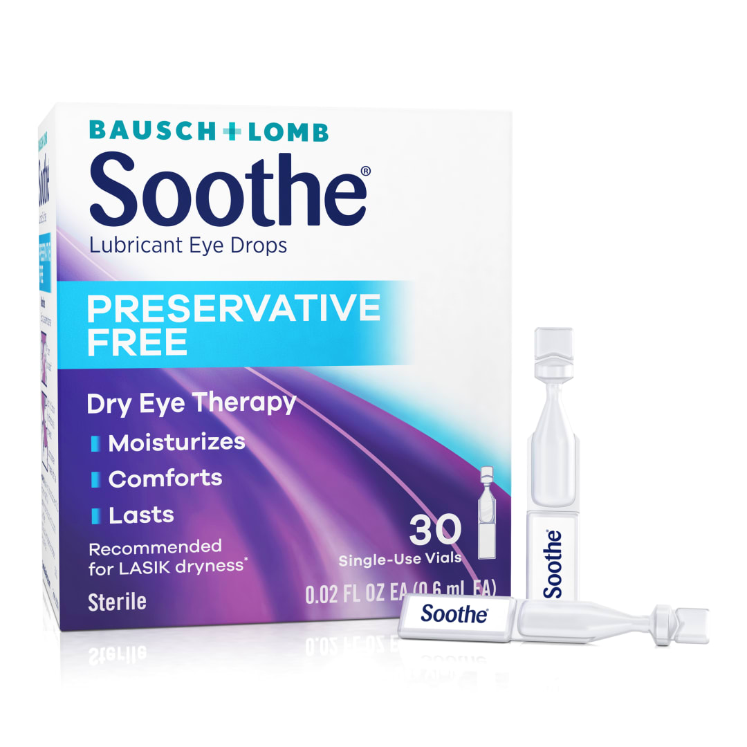 Soothe Preservative-Free Lubricant Eye Drops 30 ct 0.02 fl oz EA (0.6 mL EA)