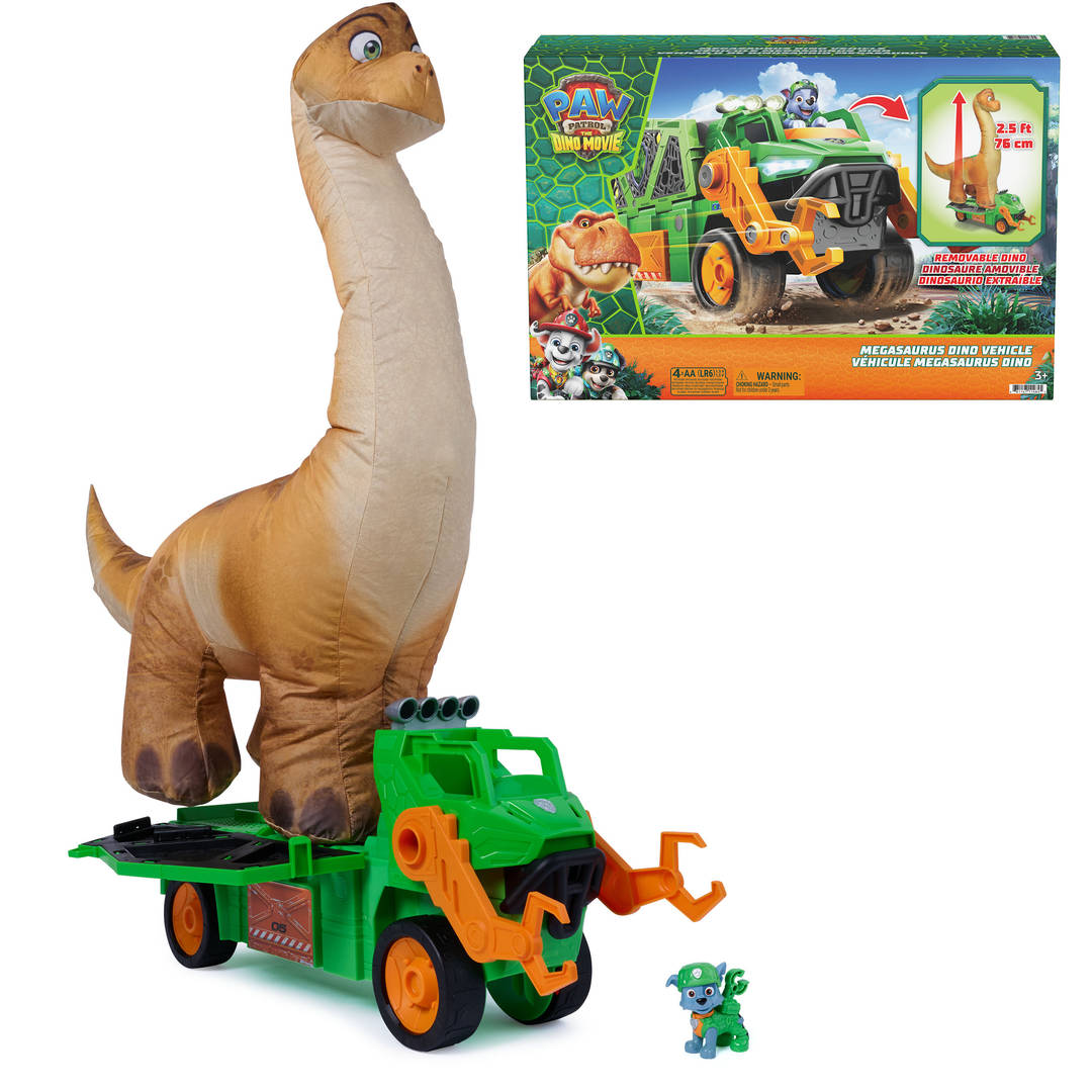 PAW Patrol: The Dino Movie Megasaurus Dino Vehicle with Inflatable Toy