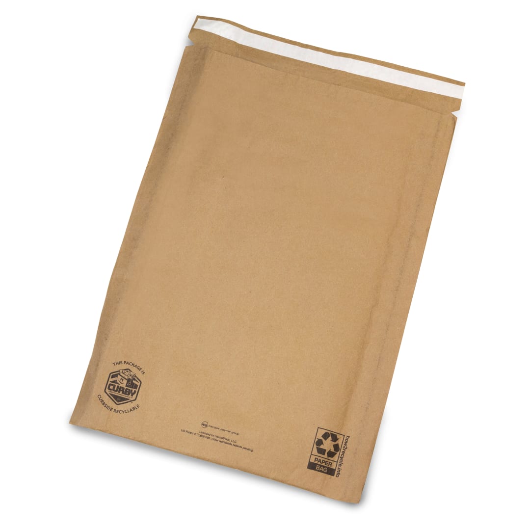 CURBY MAILER Recyclable cushioned paper mailer