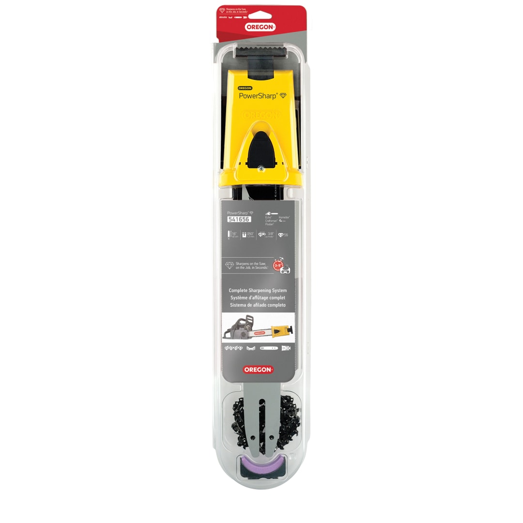 Oregon PowerSharp Starter Kit 16 in., Fits Echo, Craftsman, Homelite, PS56 sawchain, guide bar and bar-mount sharpener (541656)