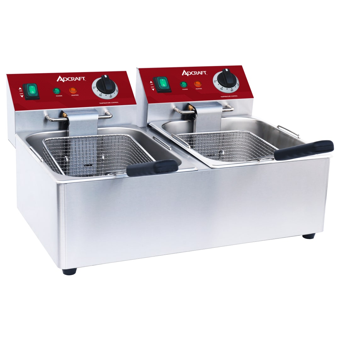 DF6L2S - Deep Fryer Dual, 10LB, No Faucet, 120V