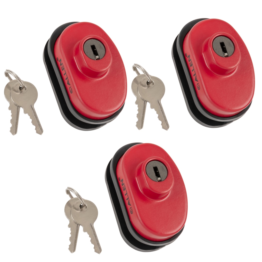 Allen Company Keyed Trigger Lock, Red, 3-Pack