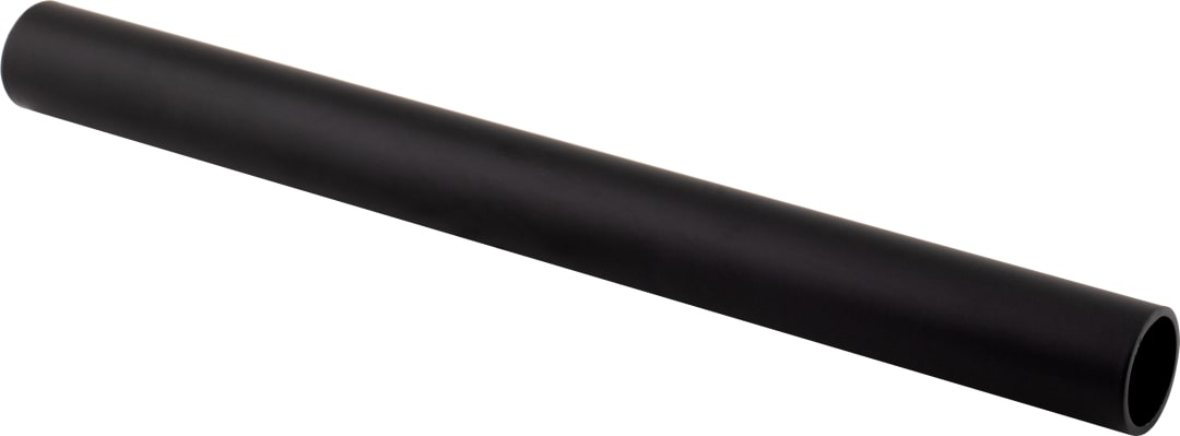 48 Matte Black 1-1/16" x 12' Round Steel Closet Rods