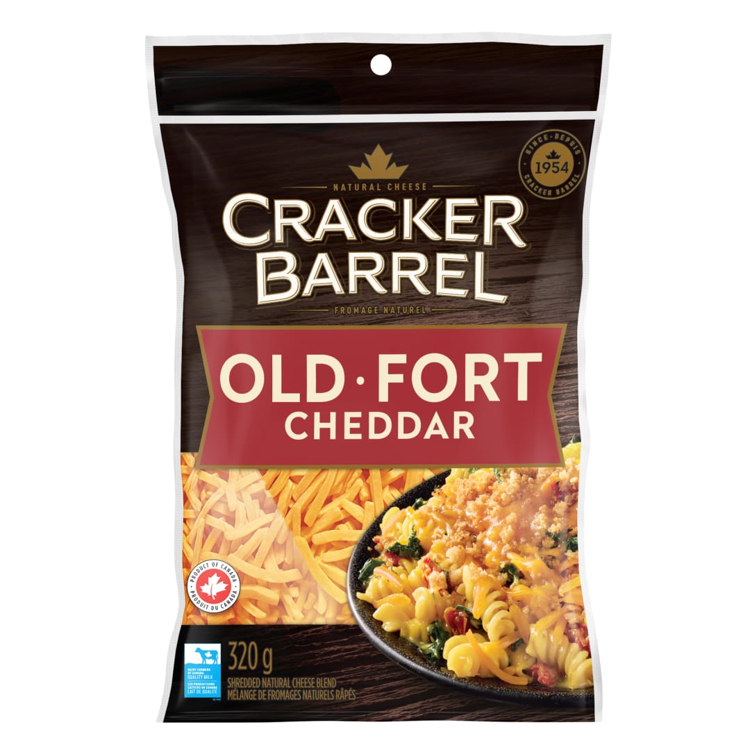 Cracker Barrel Old Cheddar Shredded Cheese, 320g