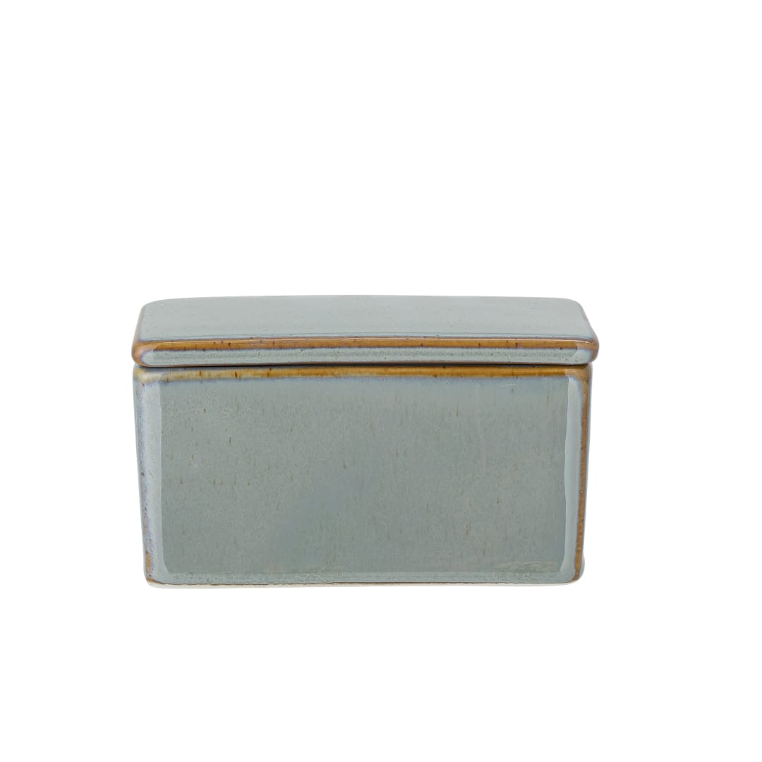 82052096 - Pixie Butter Box, Green, Stoneware STOCK: 300