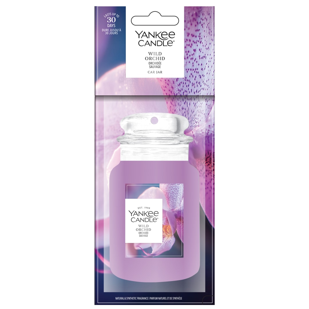 Yankee Candle | Car Jar | Orquídea Salvaje | Para coches y espacios pequeños en casa | Hasta 30 días