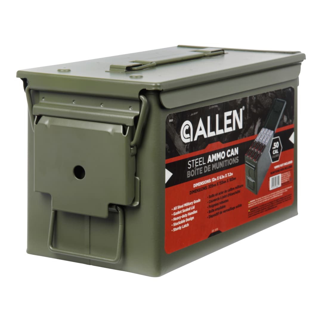 Allen Company Lockable Steel Ammo Box, .50 Caliber, Army Green