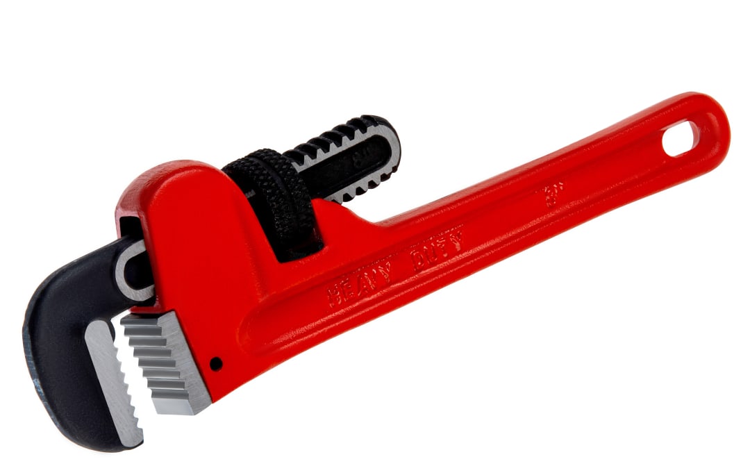 8“ Heavy-Duty Straight Cast-Iron Pipe Wrench