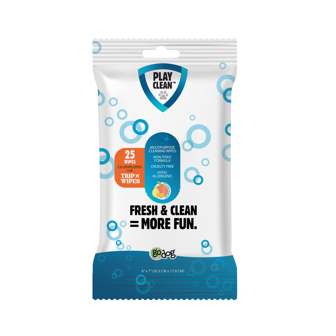 goDog PlayClean Toy Wipes - 25 wipes in pack