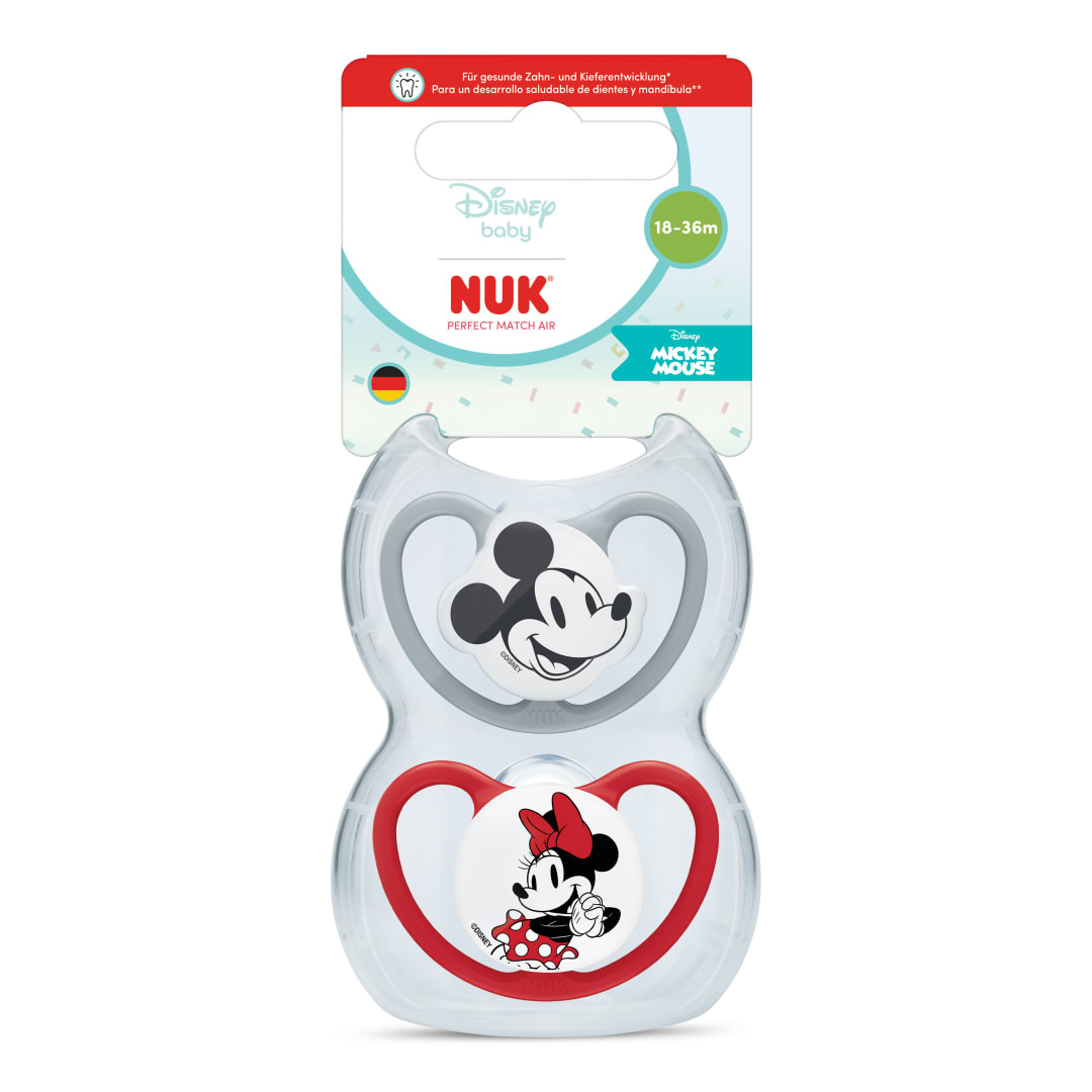 NUK PM PACI SI3 AIR MICKEY CL2 RED 2/BOX