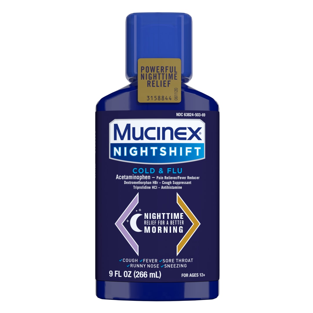 MUCINEX® Nightshift® Cold & Flu 6/9 oz.
