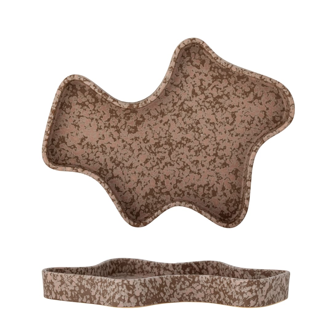 82060499 - Lakey Tray, Brown, Stoneware STOCK: 40