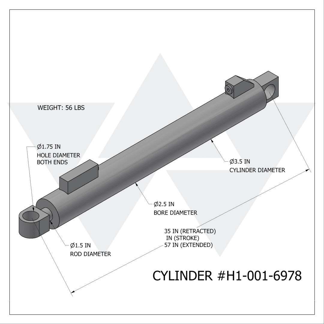 Wastebuilt® Replacement for Heil Cylinder, T Door