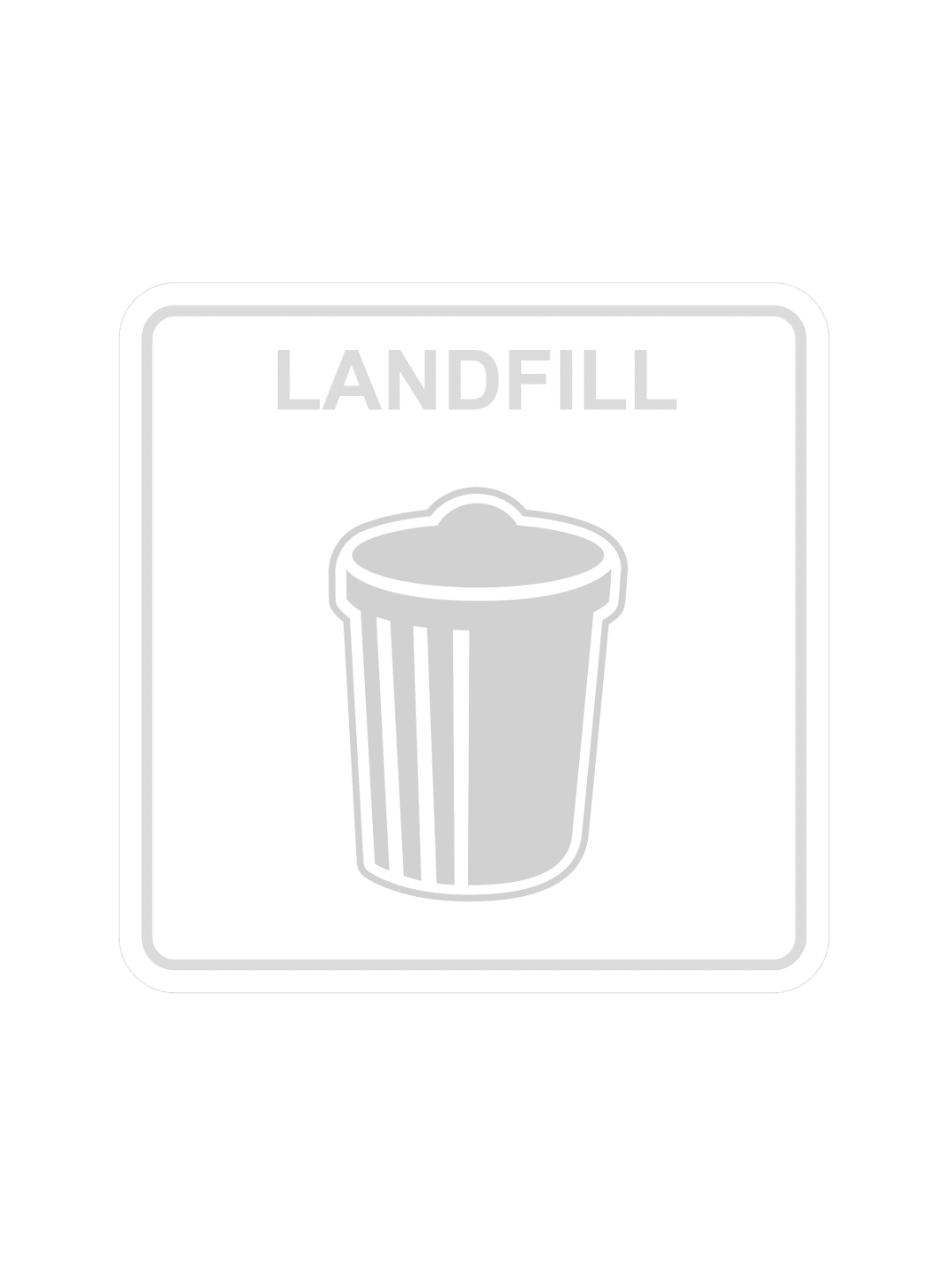  WASTE WATCHER - Label - Landfill - Clear-White